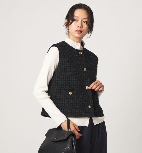 UNITED ARROWS green label relaxing「ファンシーラメ ツイードライク ジレ」|ベスト・ジレ|