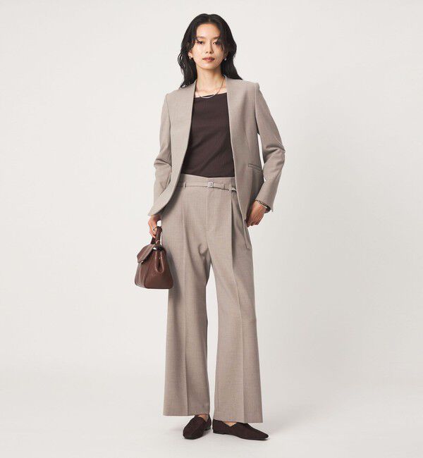 UNITED ARROWS green label relaxing「［size SHORT/TALLあり］ライト ダブルクロス ノーラペル ジャケット」|ノーカラージャケット|