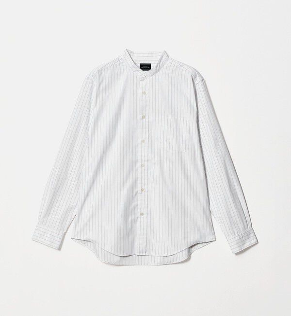 UNITED ARROWS green label relaxing「MULTI FUNCTION ピンオックス バンドカラー 長袖シャツ -UVカット・吸水速乾・遮熱-」|シャツ・ブラウス|WHITE