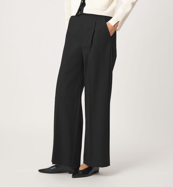 UNITED ARROWS green label relaxing「［size SHORT/TALLあり］ライト ダブルクロス ワイド パンツ」|スラックス|