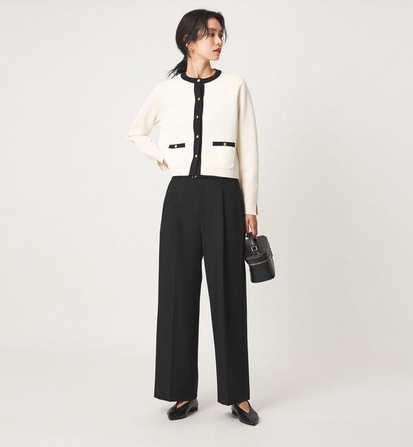 UNITED ARROWS green label relaxing「［size SHORT/TALLあり］ライト ダブルクロス ワイド パンツ」|スラックス|