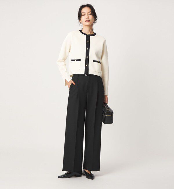 UNITED ARROWS green label relaxing「［size SHORT/TALLあり］ライト ダブルクロス ワイド パンツ」|スラックス|