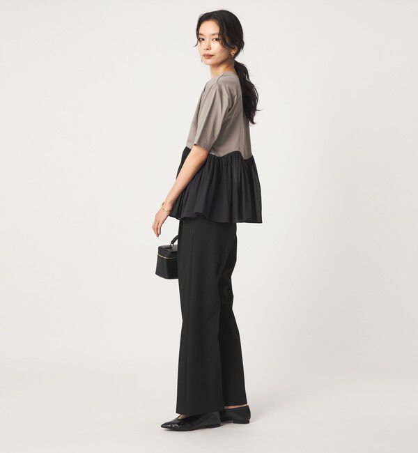 UNITED ARROWS green label relaxing「［size SHORT/TALLあり］ライト ダブルクロス ワイド パンツ」|スラックス|