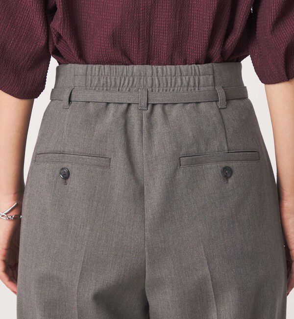 UNITED ARROWS green label relaxing「［size SHORT/TALLあり］ライト ダブルクロス ワイド パンツ」|スラックス|