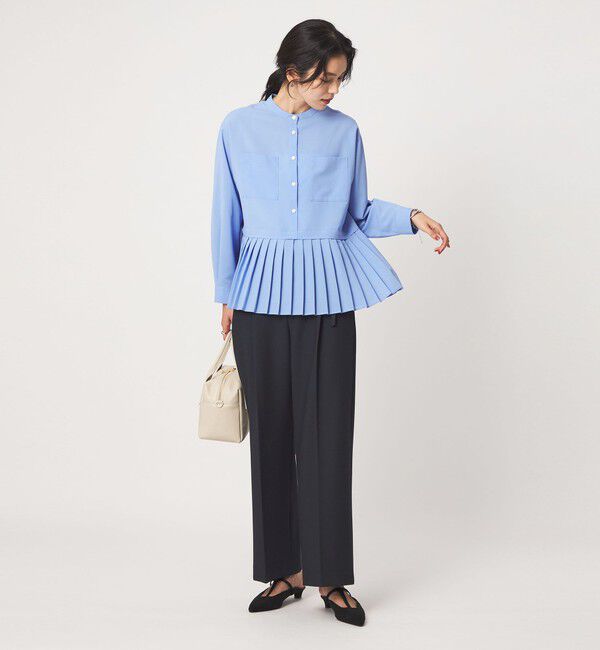 UNITED ARROWS green label relaxing「［size SHORT/TALLあり］ライト ダブルクロス ワイド パンツ」|スラックス|