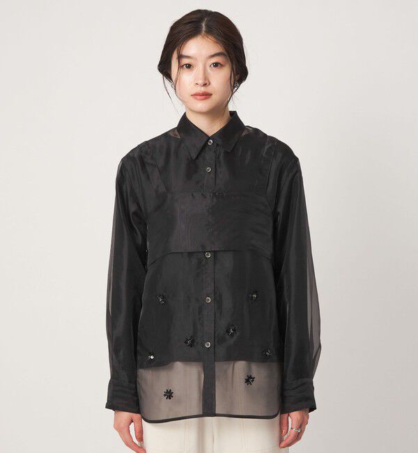 UNITED ARROWS green label relaxing「＜GLR_MINE＞ビジュー シャツ＆ビスチェ セット」|シャツ・ブラウス|