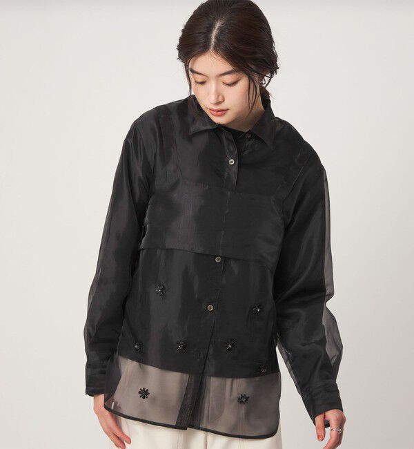 UNITED ARROWS green label relaxing「＜GLR_MINE＞ビジュー シャツ＆ビスチェ セット」|シャツ・ブラウス|