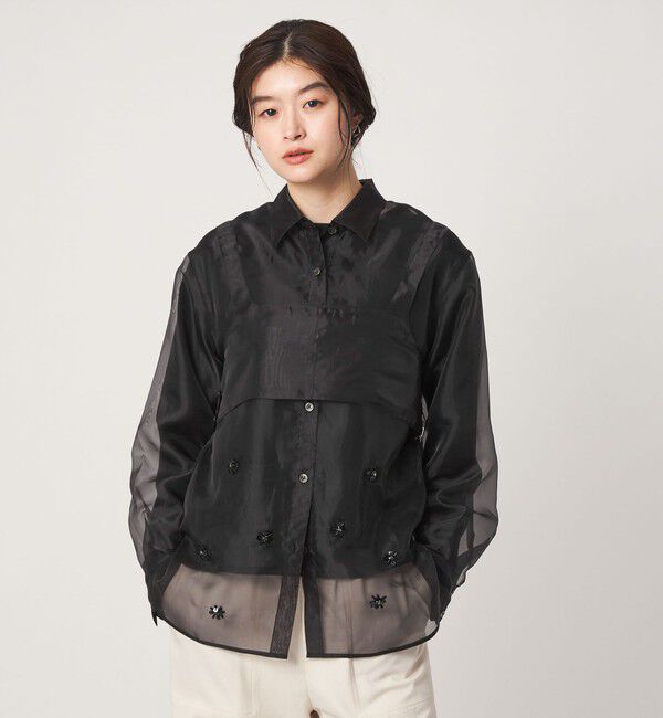UNITED ARROWS green label relaxing「＜GLR_MINE＞ビジュー シャツ＆ビスチェ セット」|シャツ・ブラウス|