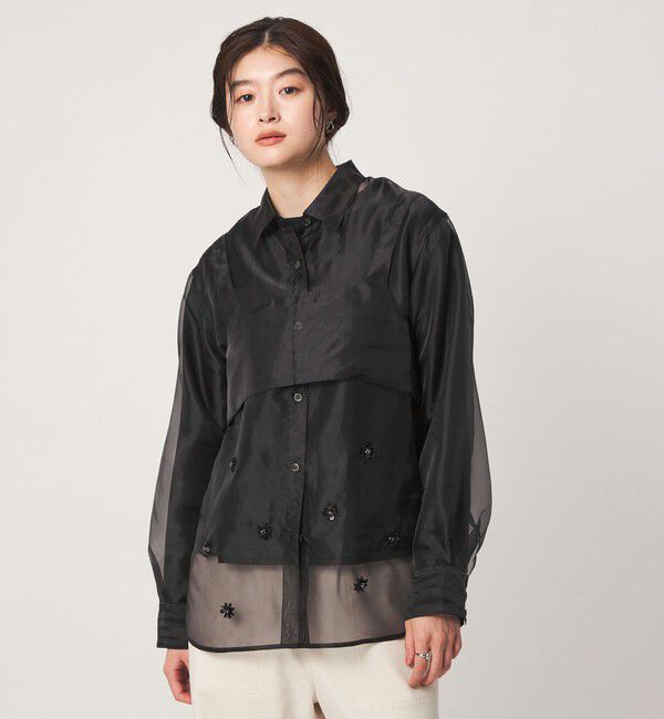 UNITED ARROWS green label relaxing「＜GLR_MINE＞ビジュー シャツ＆ビスチェ セット」|シャツ・ブラウス|