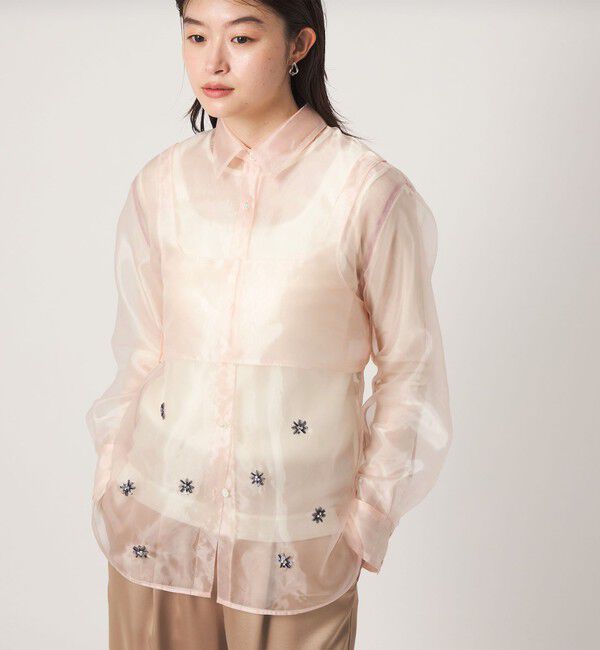 UNITED ARROWS green label relaxing「＜GLR_MINE＞ビジュー シャツ＆ビスチェ セット」|シャツ・ブラウス|