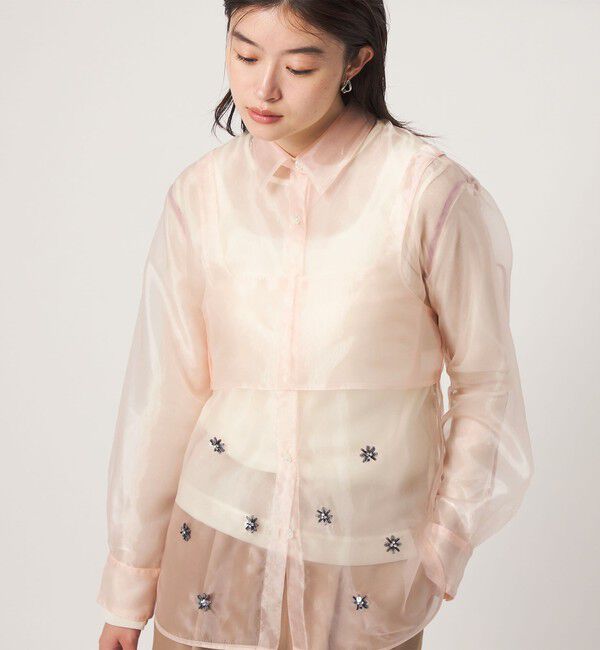 UNITED ARROWS green label relaxing「＜GLR_MINE＞ビジュー シャツ＆ビスチェ セット」|シャツ・ブラウス|