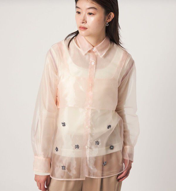 UNITED ARROWS green label relaxing「＜GLR_MINE＞ビジュー シャツ＆ビスチェ セット」|シャツ・ブラウス|