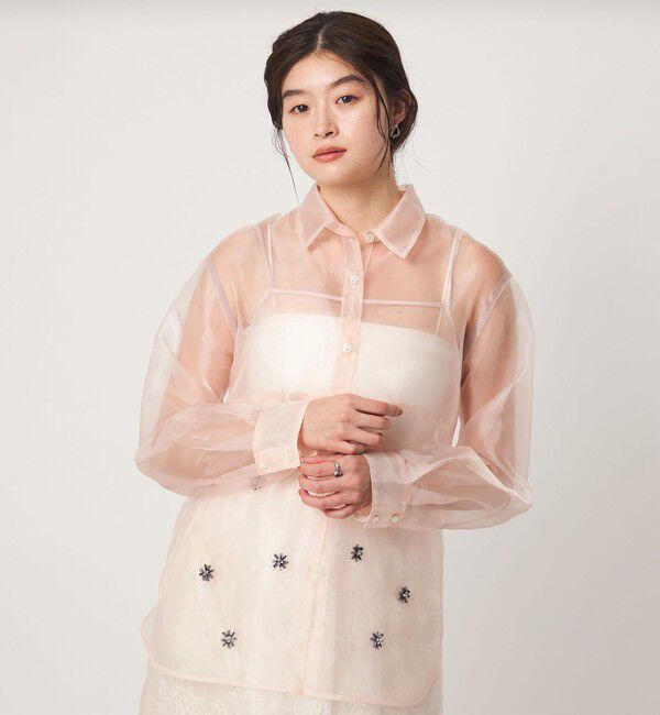 UNITED ARROWS green label relaxing「＜GLR_MINE＞ビジュー シャツ＆ビスチェ セット」|シャツ・ブラウス|