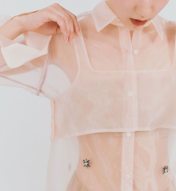 UNITED ARROWS green label relaxing「＜GLR_MINE＞ビジュー シャツ＆ビスチェ セット」|シャツ・ブラウス|
