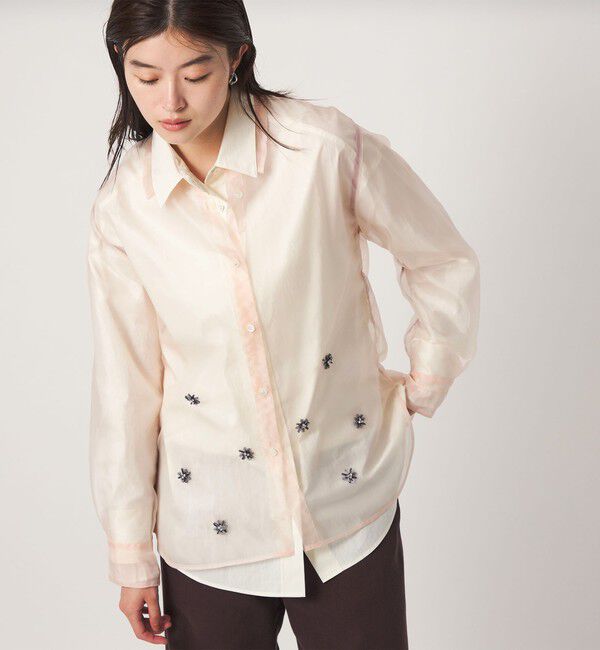 UNITED ARROWS green label relaxing「＜GLR_MINE＞ビジュー シャツ＆ビスチェ セット」|シャツ・ブラウス|