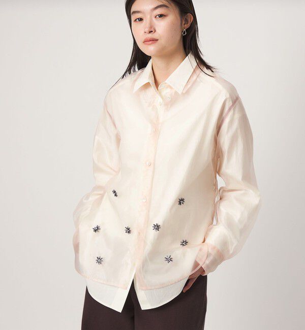 UNITED ARROWS green label relaxing「＜GLR_MINE＞ビジュー シャツ＆ビスチェ セット」|シャツ・ブラウス|