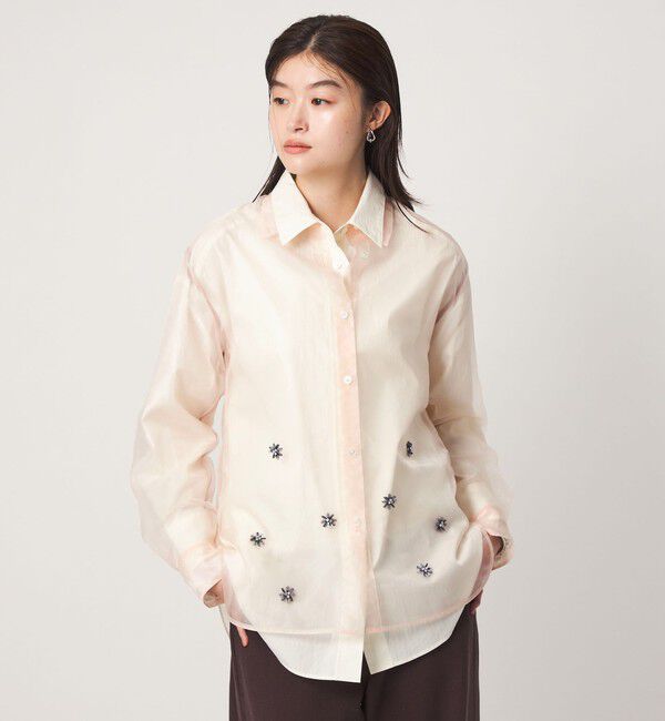 UNITED ARROWS green label relaxing「＜GLR_MINE＞ビジュー シャツ＆ビスチェ セット」|シャツ・ブラウス|