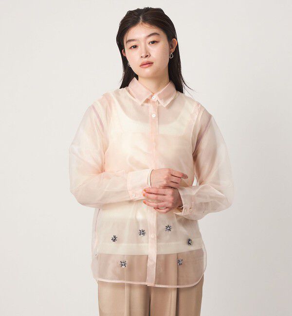 UNITED ARROWS green label relaxing「＜GLR_MINE＞ビジュー シャツ＆ビスチェ セット」|シャツ・ブラウス|