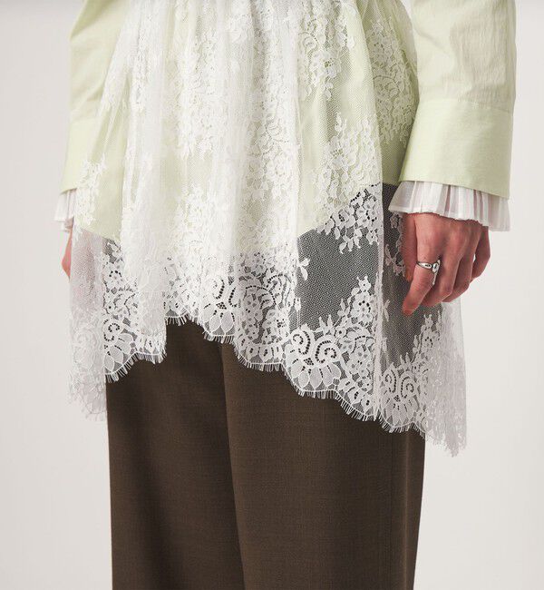 UNITED ARROWS green label relaxing「＜GLR_MINE＞レース ドッキング ニット ビスチェ」|ベスト・ジレ|