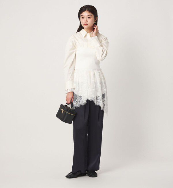 UNITED ARROWS green label relaxing「＜GLR_MINE＞レース ドッキング ニット ビスチェ」|ベスト・ジレ|