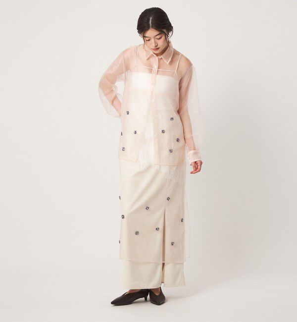 UNITED ARROWS green label relaxing「＜GLR_MINE＞レース ドッキング ニット ビスチェ」|ベスト・ジレ|