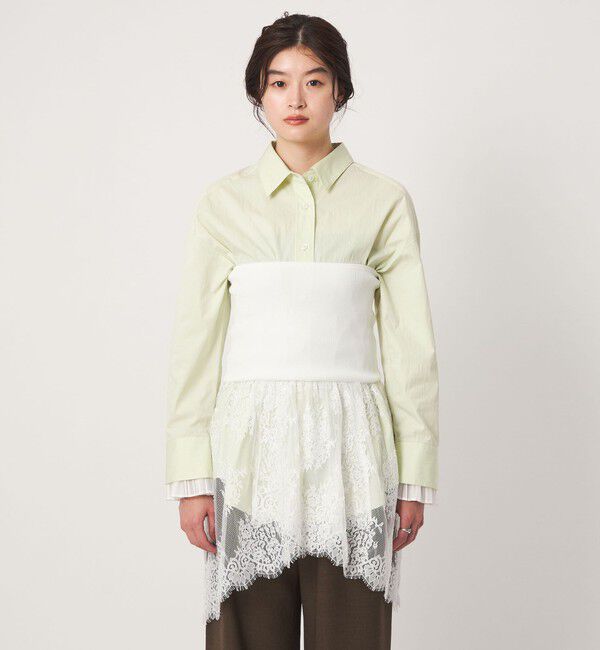 UNITED ARROWS green label relaxing「＜GLR_MINE＞レース ドッキング ニット ビスチェ」|ベスト・ジレ|