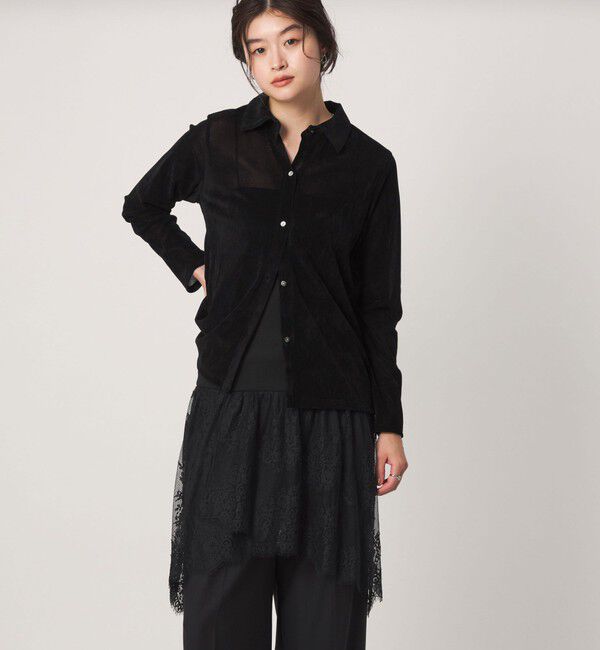 UNITED ARROWS green label relaxing「＜GLR_MINE＞レース ドッキング ニット ビスチェ」|ベスト・ジレ|