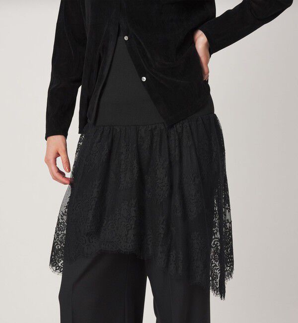 UNITED ARROWS green label relaxing「＜GLR_MINE＞レース ドッキング ニット ビスチェ」|ベスト・ジレ|
