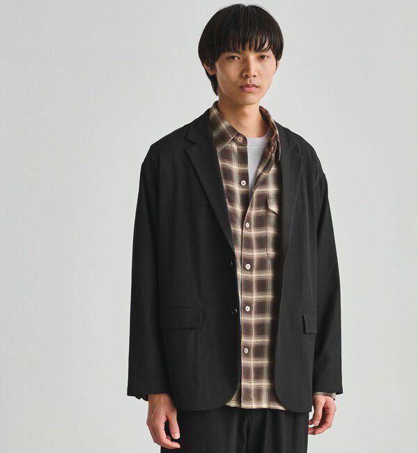 UNITED ARROWS green label relaxing「FREELITCH カジュアル 2B ジャケット -2WAYストレッチ-」|テーラードジャケット|BLACK