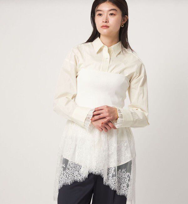 UNITED ARROWS green label relaxing「＜GLR_MINE＞プリーツスリーブ シェイプ シャツ」|シャツ・ブラウス|