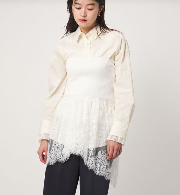 UNITED ARROWS green label relaxing「＜GLR_MINE＞プリーツスリーブ シェイプ シャツ」|シャツ・ブラウス|