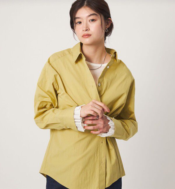 UNITED ARROWS green label relaxing「＜GLR_MINE＞プリーツスリーブ シェイプ シャツ」|シャツ・ブラウス|