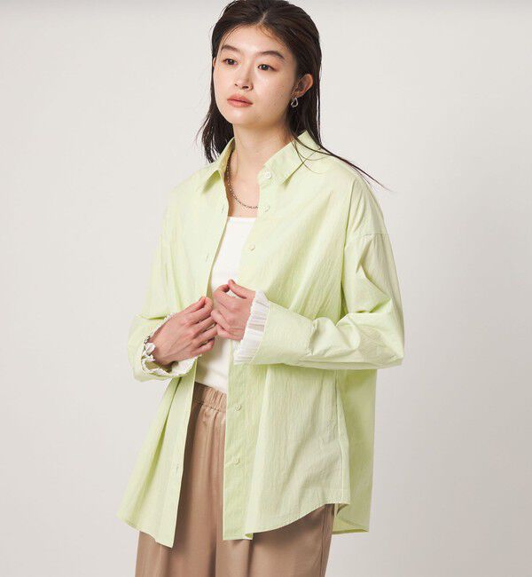 UNITED ARROWS green label relaxing「＜GLR_MINE＞プリーツスリーブ シェイプ シャツ」|シャツ・ブラウス|