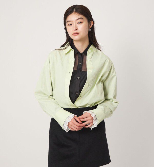 UNITED ARROWS green label relaxing「＜GLR_MINE＞プリーツスリーブ シェイプ シャツ」|シャツ・ブラウス|