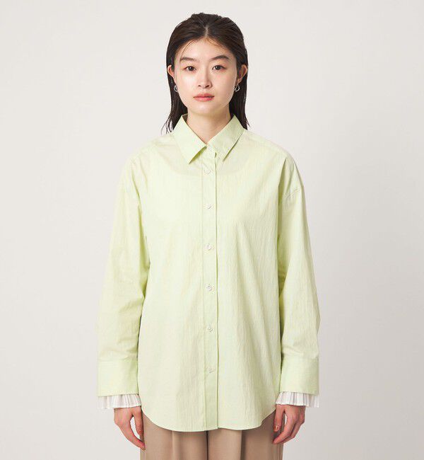 UNITED ARROWS green label relaxing「＜GLR_MINE＞プリーツスリーブ シェイプ シャツ」|シャツ・ブラウス|
