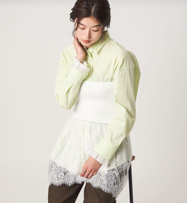 UNITED ARROWS green label relaxing「＜GLR_MINE＞プリーツスリーブ シェイプ シャツ」|シャツ・ブラウス|