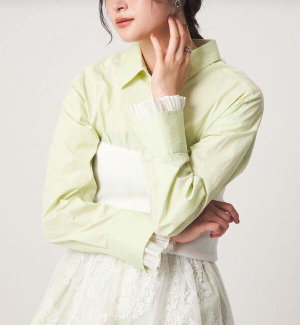 UNITED ARROWS green label relaxing「＜GLR_MINE＞プリーツスリーブ シェイプ シャツ」|シャツ・ブラウス|