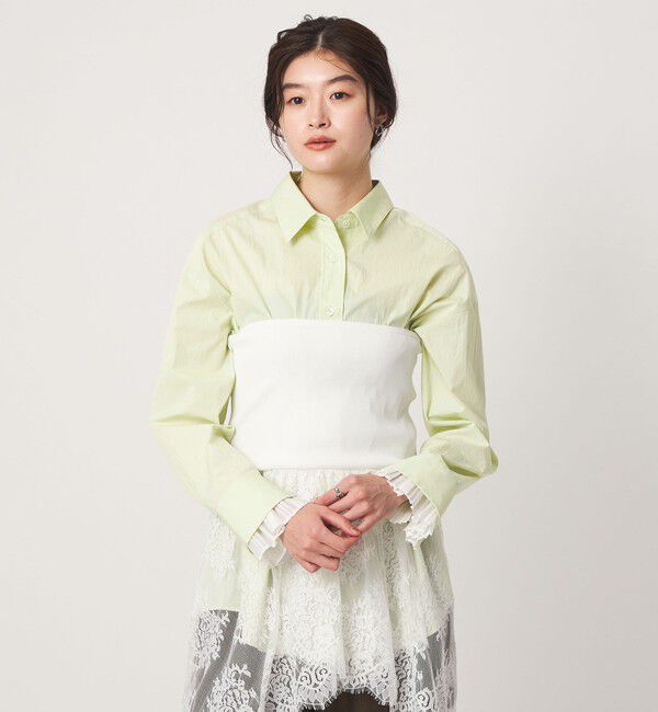 UNITED ARROWS green label relaxing「＜GLR_MINE＞プリーツスリーブ シェイプ シャツ」|シャツ・ブラウス|