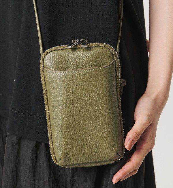 BEAUTY&YOUTH UNITED ARROWS「レザー ジップスリム ウォレットショルダー」|財布|OLIVE