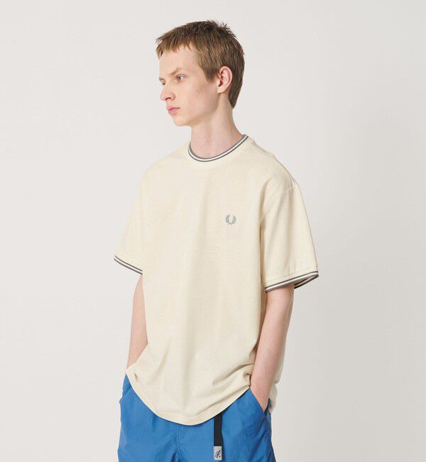 BEAUTY&YOUTH UNITED ARROWS「【別注】＜FRED PERRY＞ツインティップ クルーネック Tシャツ」|Tシャツ・カットソー|OFF WHITE
