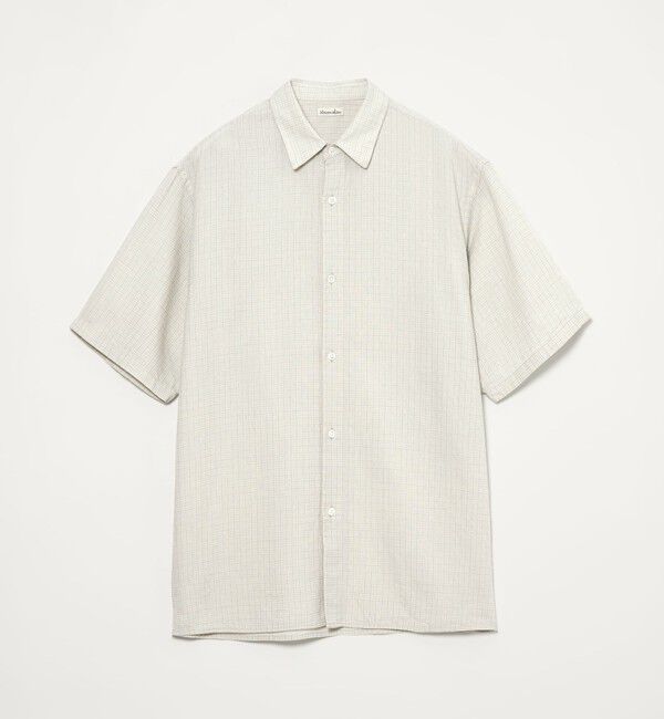 STEVEN ALAN「＜Steven Alan＞ ドビー レギュラーカラー ショートスリーブ シャツ BOX」|シャツ・ブラウス|MD.GRAY