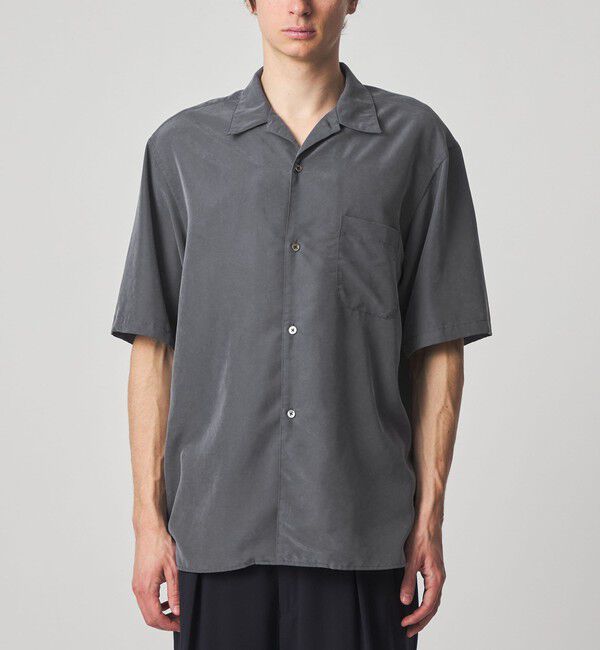 STEVEN ALAN「＜Steven Alan＞ ドレープ オープンカラー ショートスリーブ シャツ BOX」|シャツ・ブラウス|