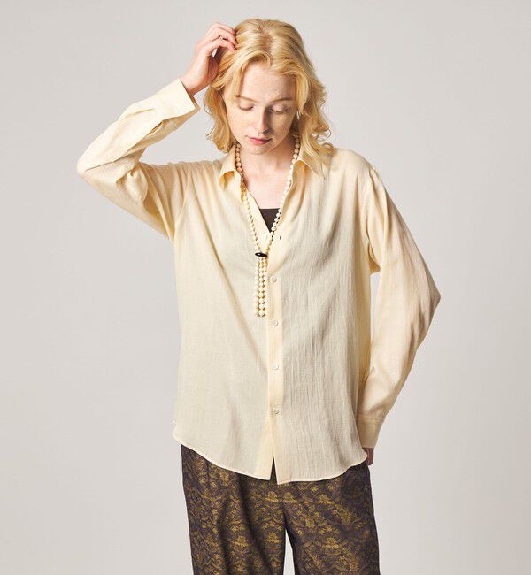 STEVEN ALAN「＜Steven Alan＞ドビー サテン シャツ」|シャツ・ブラウス|NATURAL
