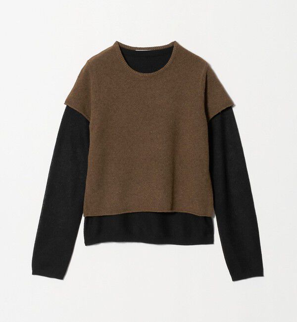 BEAUTY&YOUTH UNITED ARROWS「レイヤード セット ニットプルオーバー ウォッシャブル」|ニット・セーター|DK.BROWN