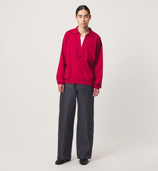 MONKEY TIME「リジッド デニム ダブルニー バギー パンツ」|チノ|