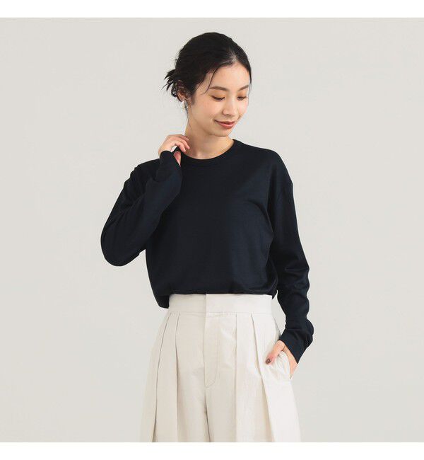 Demi-Luxe BEAMS 「【別注】SLOANE / ウール クルーネック ロングスリーブ プルオーバー」|Tシャツ・カットソー|