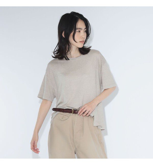 BEAMSBOY「ベルギー リネン ショートスリーブ＜イージーケア＞」|Tシャツ・カットソー|BEIGE