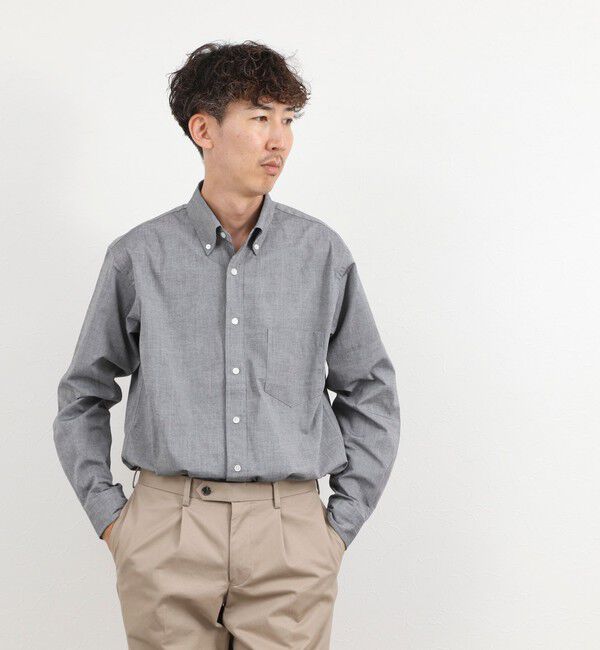 NOLLEY'S goodman「《ビジカジ対応》ダンガリーボタンダウンシャツ 26AW」|シャツ・ブラウス|