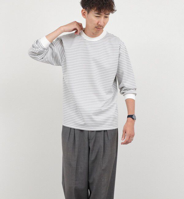 NOLLEY'S goodman「超長綿シルケットボーダーTシャツL/S 26AW」|Tシャツ・カットソー|
