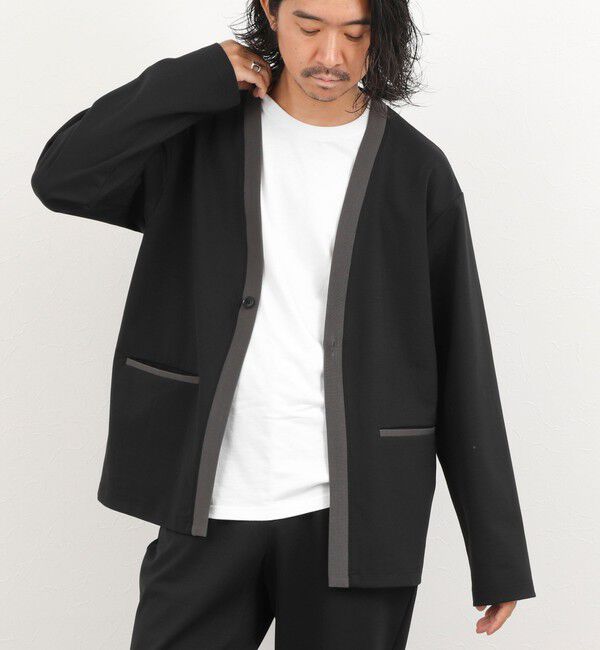 NOLLEY'S goodman「《セットアップ対応》ハイストレッチカーディガン 26AW」|カーディガン|ブラック